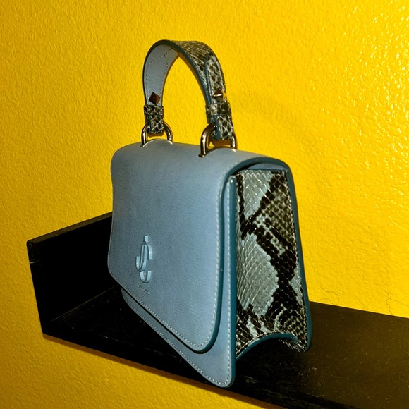 Jimmy Choo Blue Satchel Bag with Classic Design